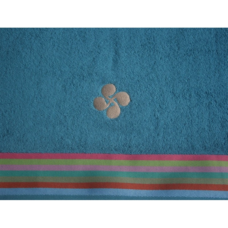 Serviette éponge Basque Getaria - Drap De Bain 100% Coton 70x140cm Rouge