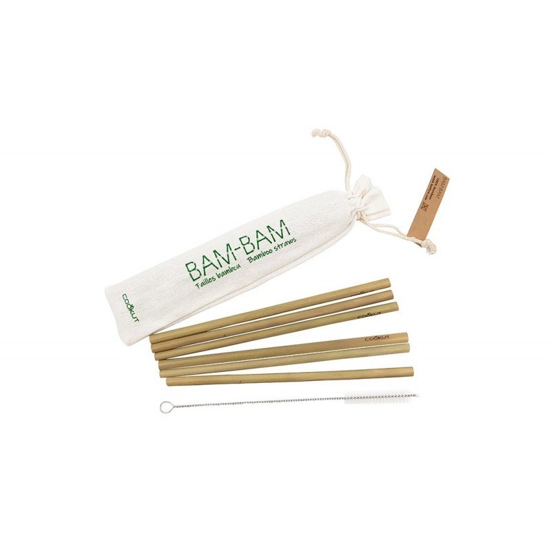 BAM, pailles en bambou et écouvillon BAM, pailles en bambou et écouvillon